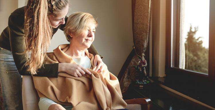 Person being helped by carer